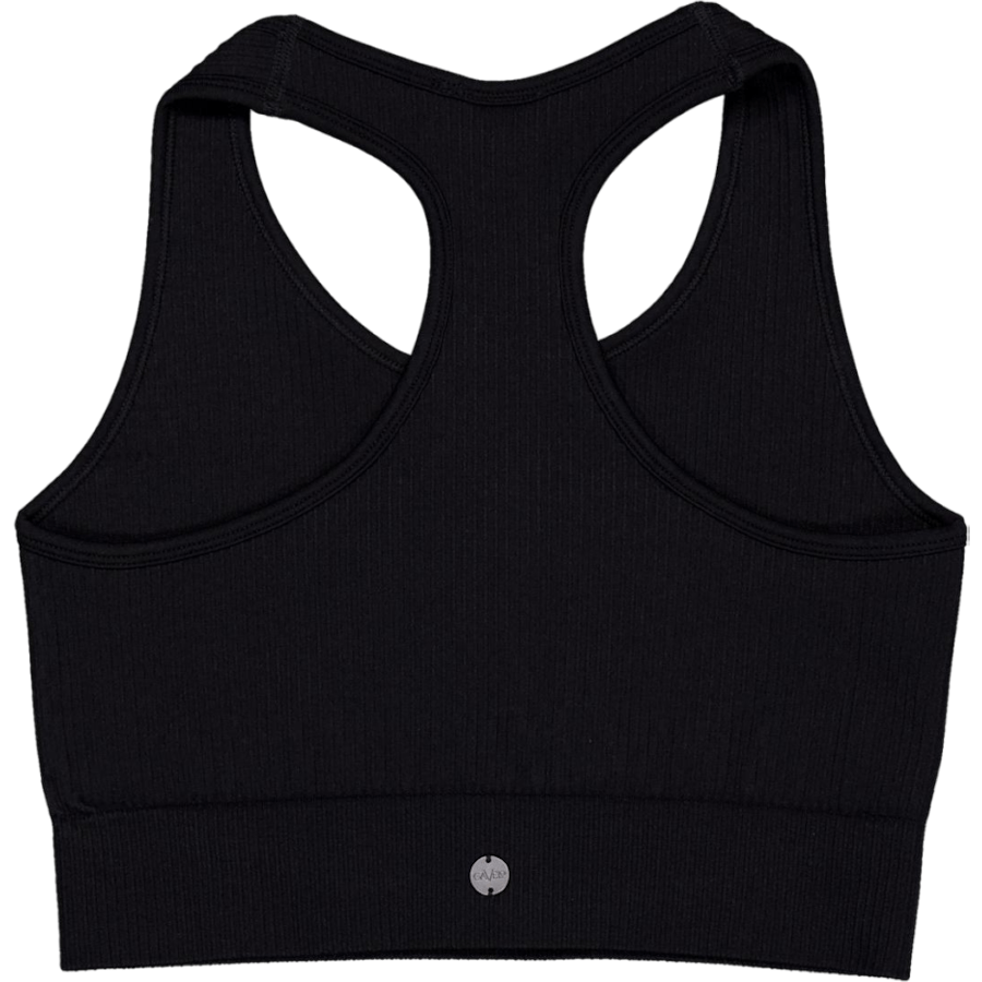 Ribbed Seamless Sport Bra Black