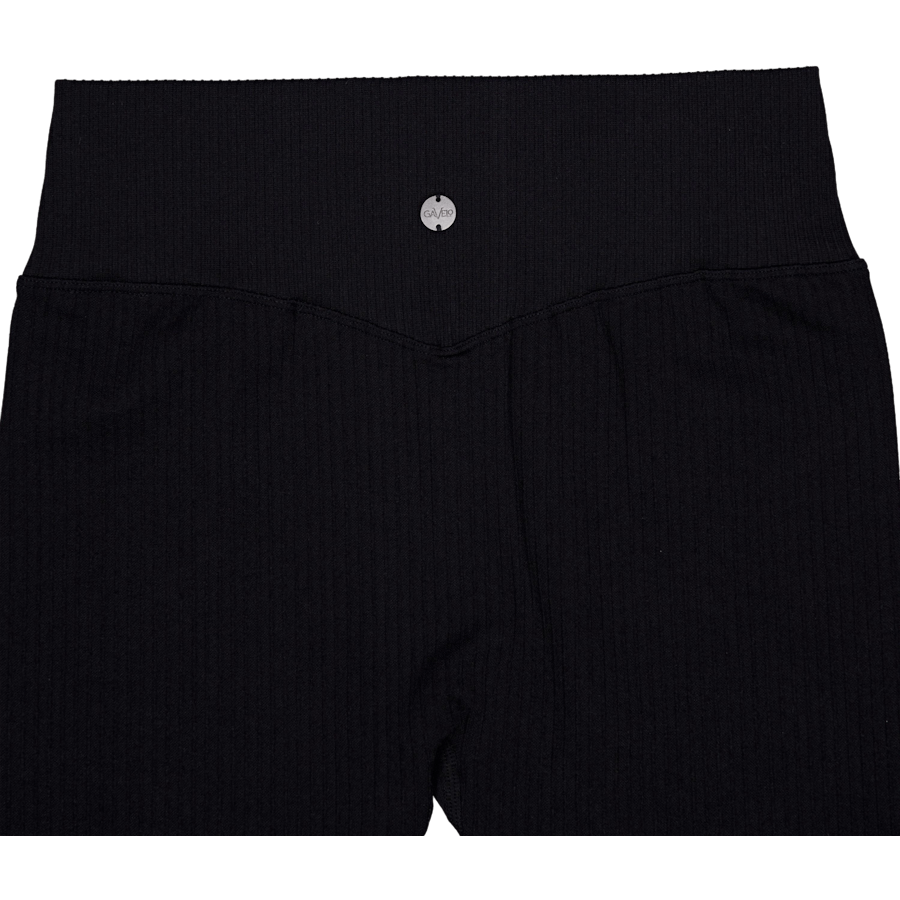 Ribbed Seamless Biker Shorts Black