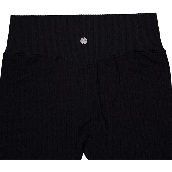 Ribbed Seamless Biker Shorts Black