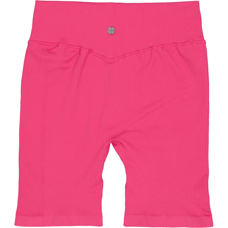 Ribbed Seamless Biker Shorts Berry