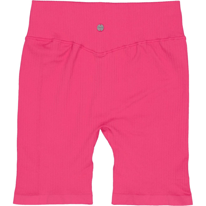 Ribbed Seamless Biker Shorts Berry