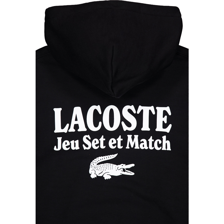 Multi Print Fleece Hoodie Noir 031