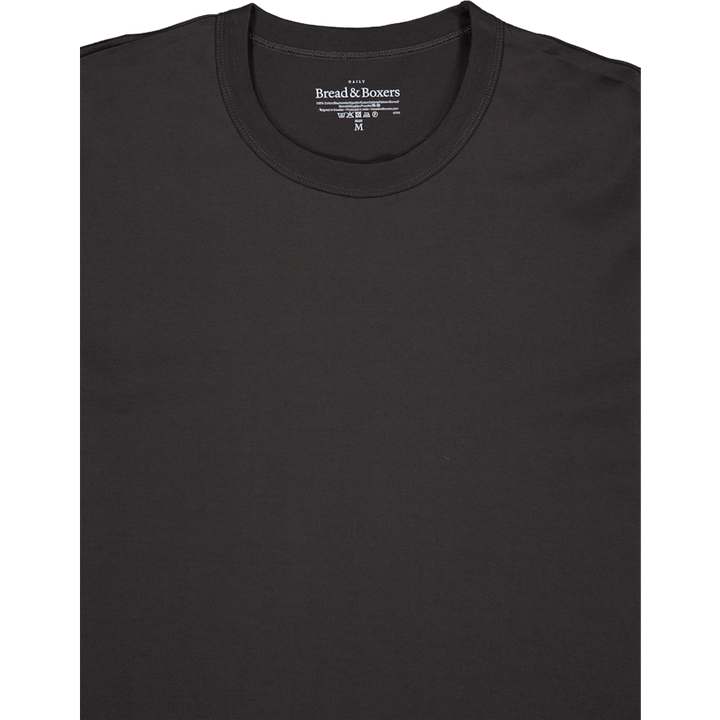 Crew-neck Pima Charcoal
