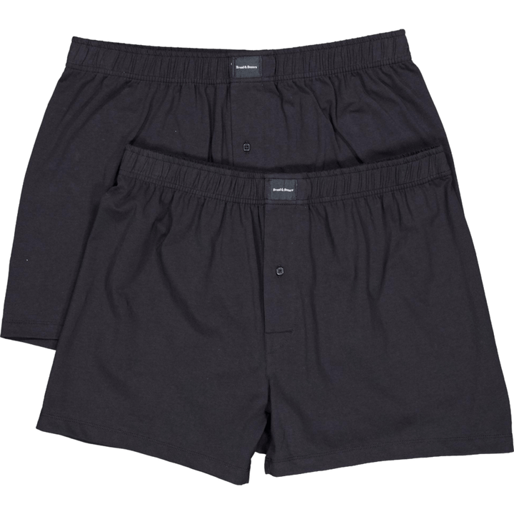 Jersey Boxer Shorts 2-pack Black