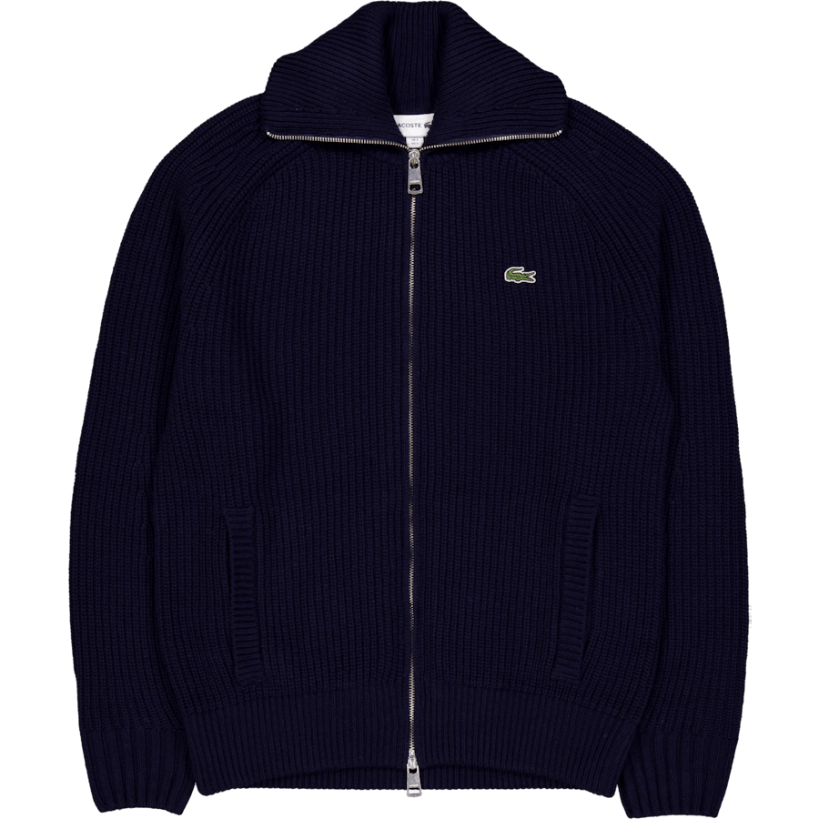 Carded Wool High Neck Zipped S
