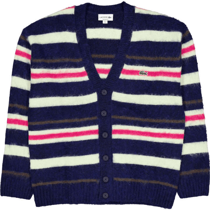 Relaxed Fit Striped Alpaca Woo Navy Blue/pollen 0-bigarr