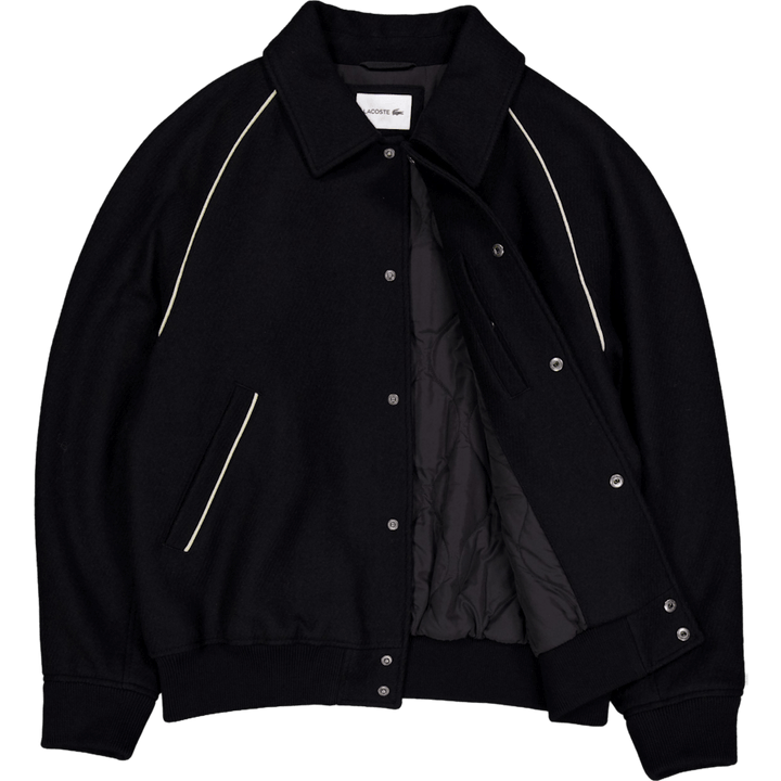 Badge Accent Wool Varsity Jack Black