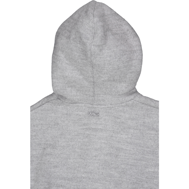 Embroidered Signature Hoodie Silver Chine