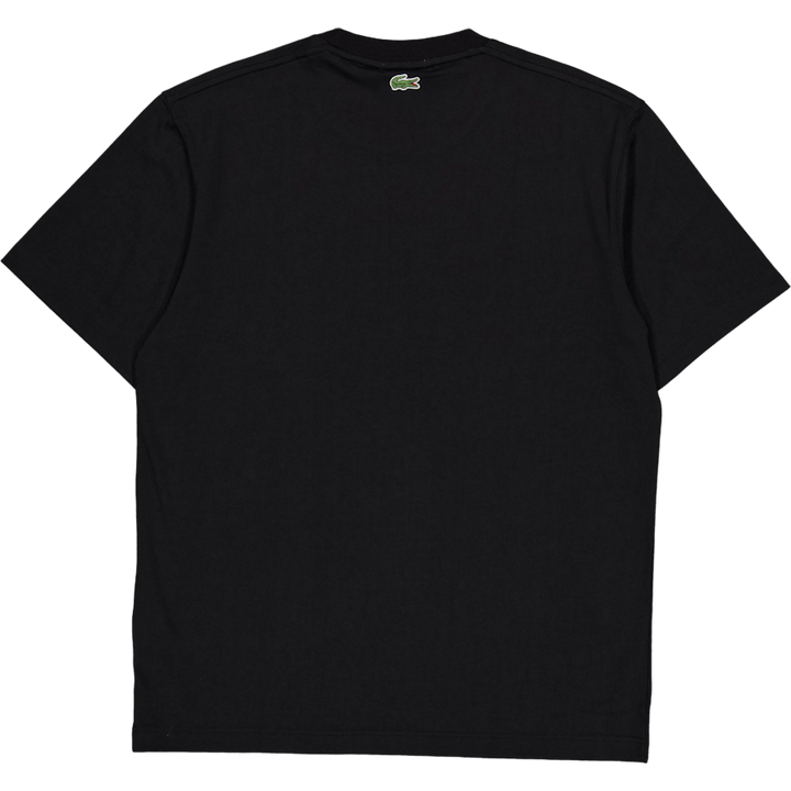 Signature Print Cotton T-shirt Black