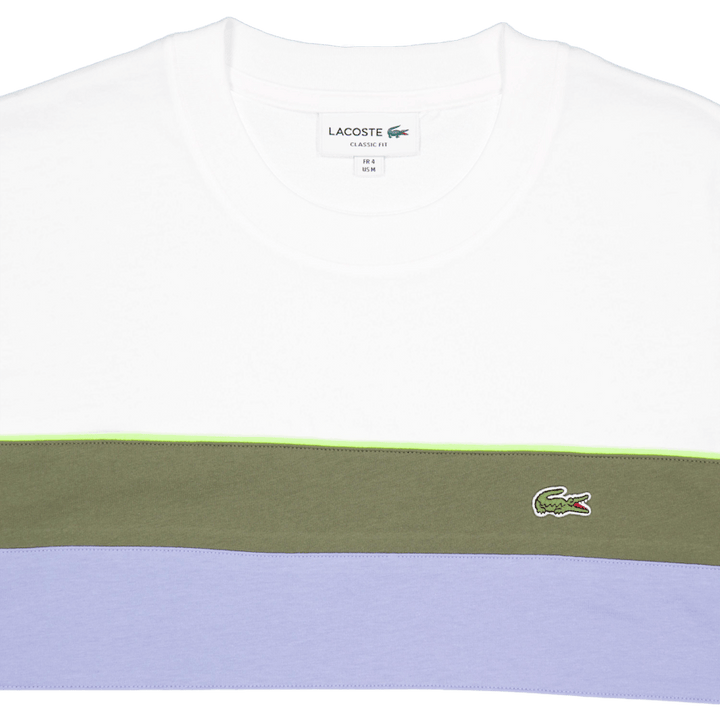 Jersey Colour-block T-shirt Flour/olive-delphinium