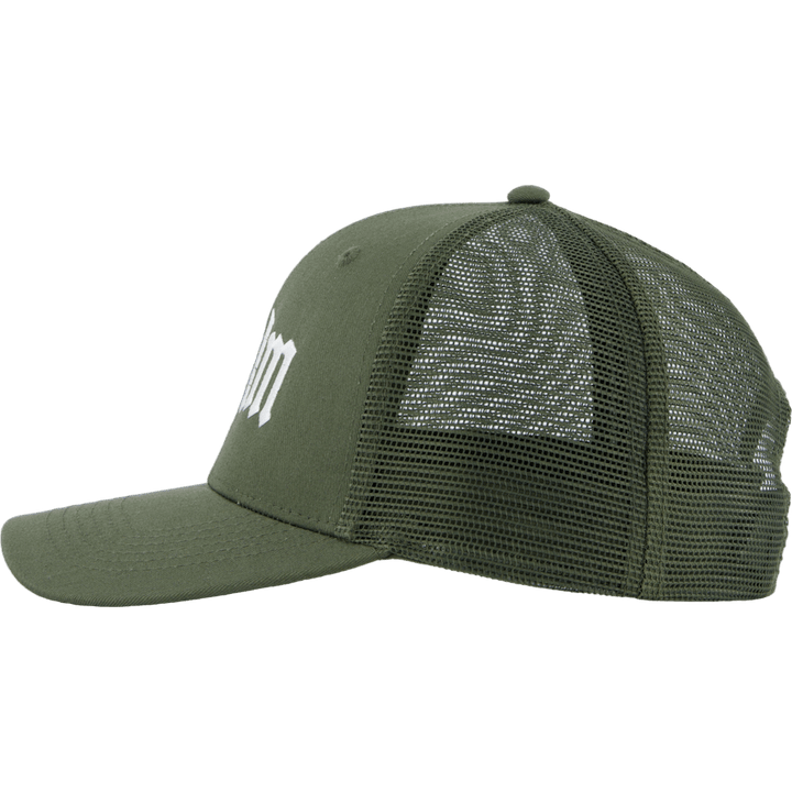 Sthlm Classic 6 Panel Trucker  Olive/white