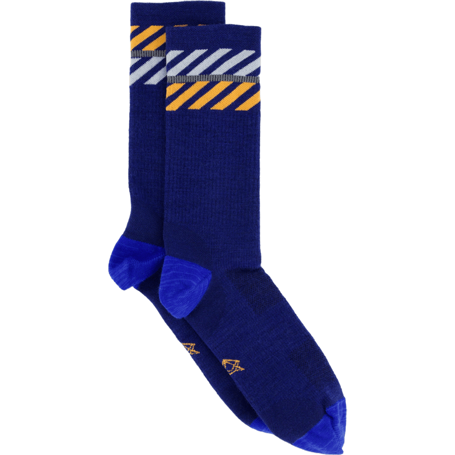 Merino Light Lanes Navy Orange