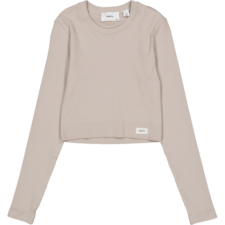 Collective Rib Cropped Ls Top