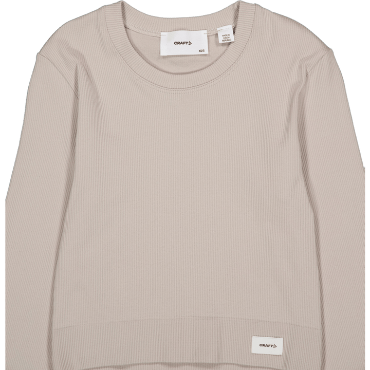 Collective Rib Cropped Ls Top