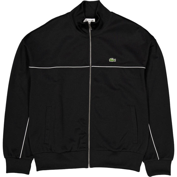 Trim Accent Zipped Sweatshirt Black