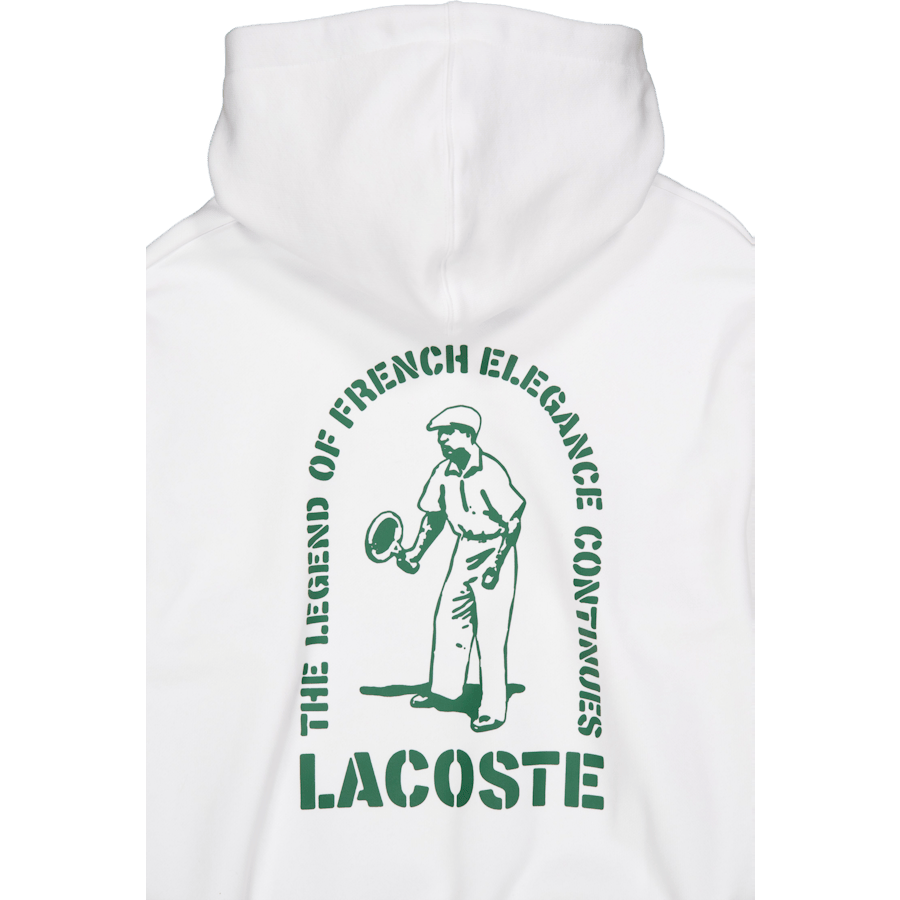 Loose Fit Printed Hoodie White