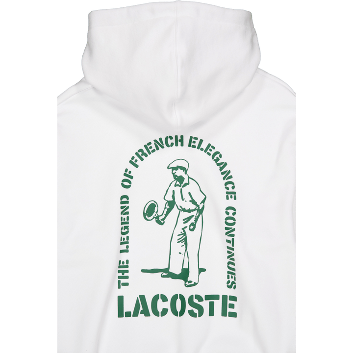 Loose Fit Printed Hoodie White