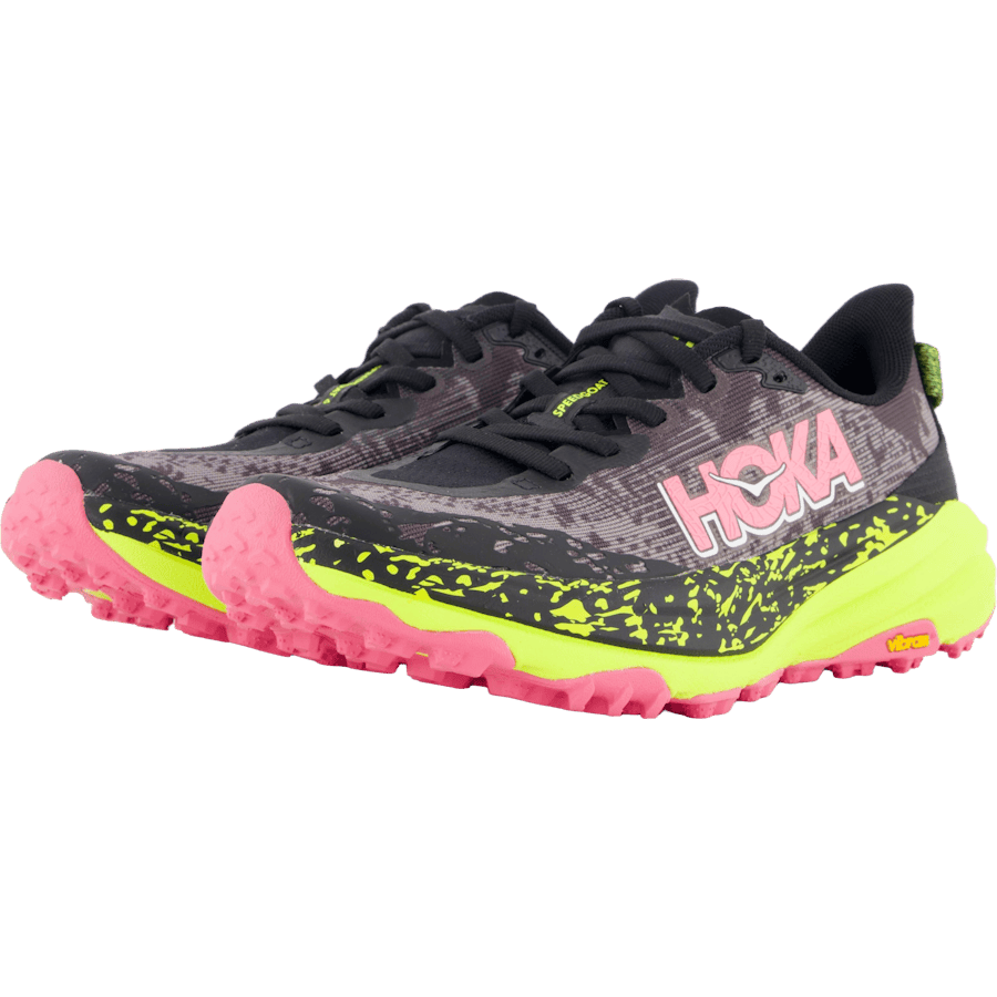 W speedgoat 6 Black / neon hoka citrus