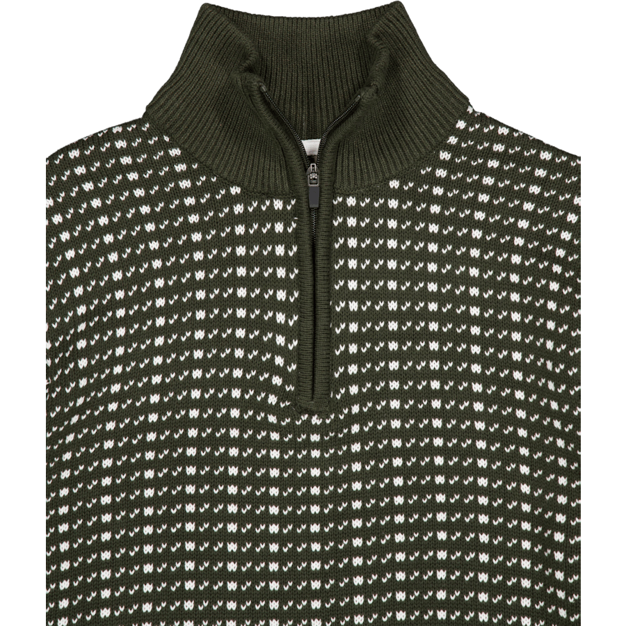 Scott Sweater Dark Olive Knit