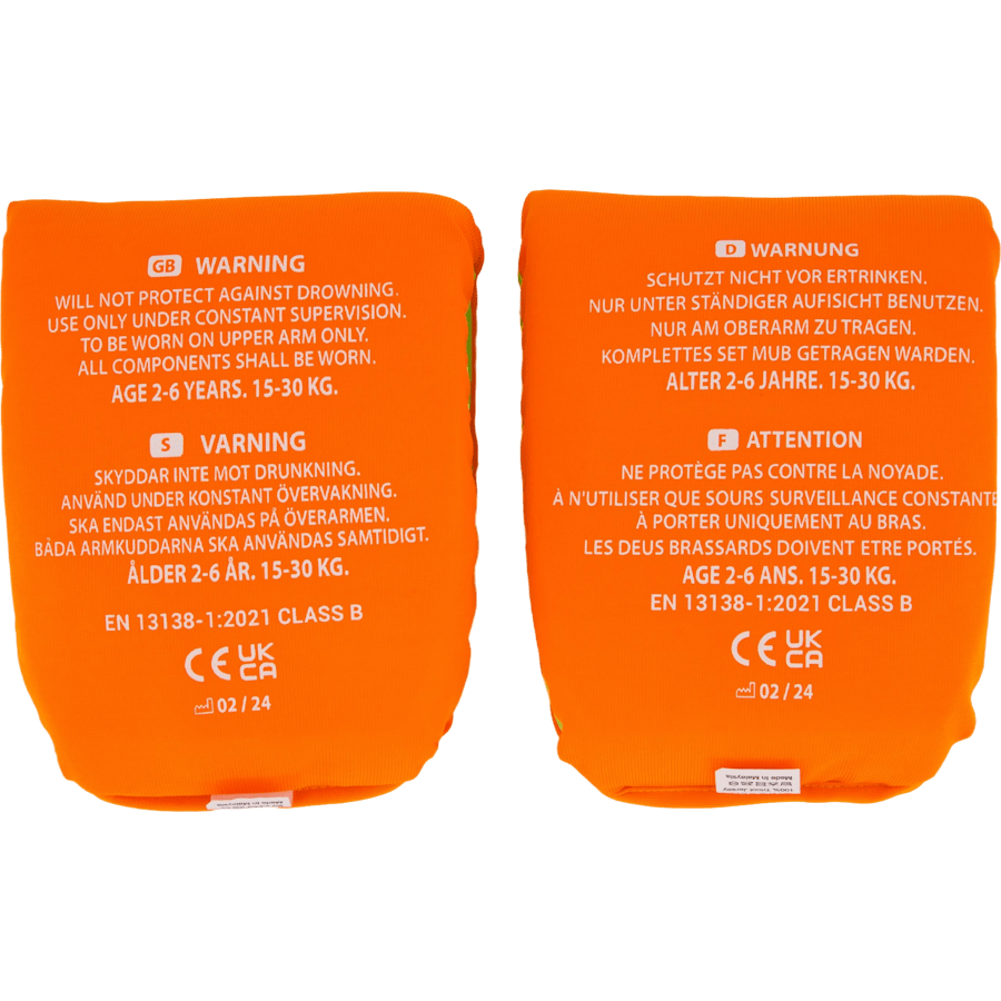 Softies Foam Swim Armbands Orange/Lime