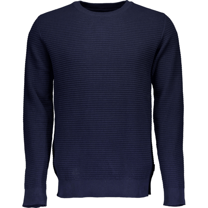 Structure O-neck Knit L/s Nvy