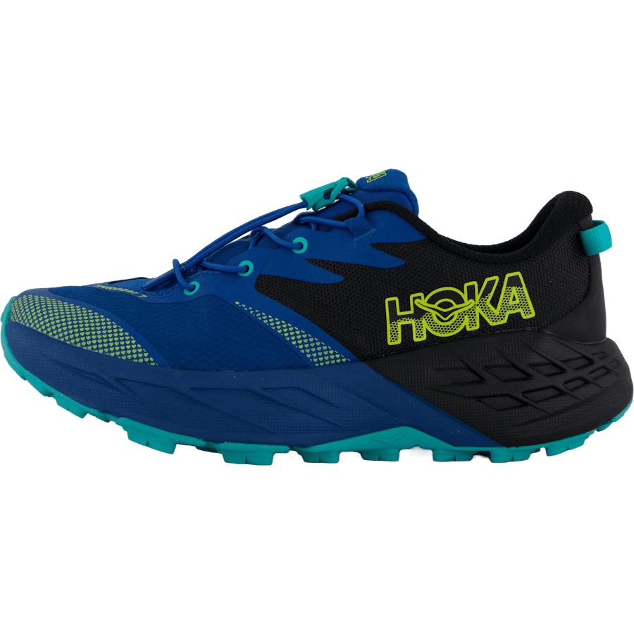 Y speedgoat 7 big kids Black / night glow blue