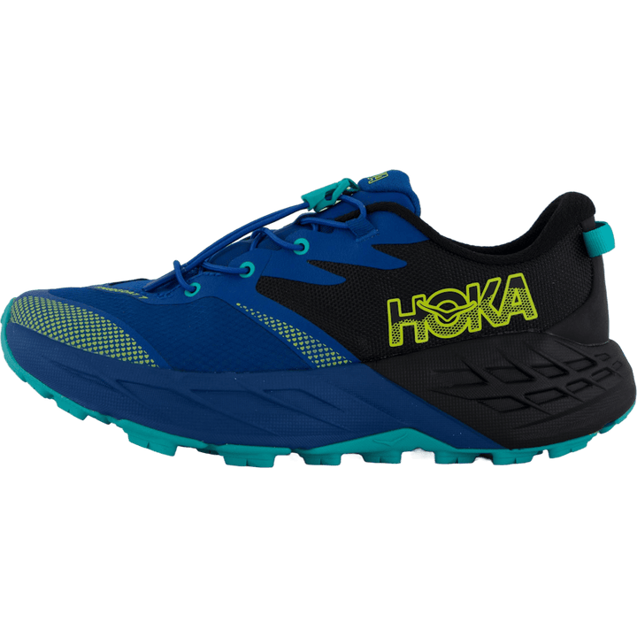 Y speedgoat 7 big kids Black / night glow blue
