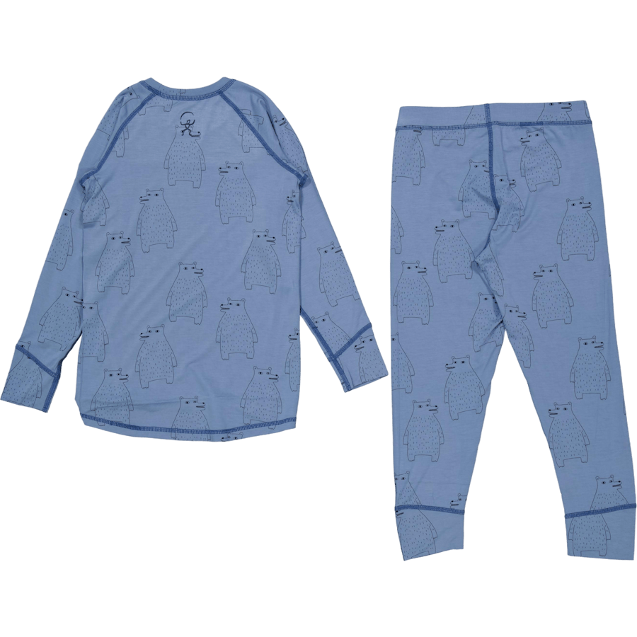 Polarbear Set Baselayer Kids Lagoon