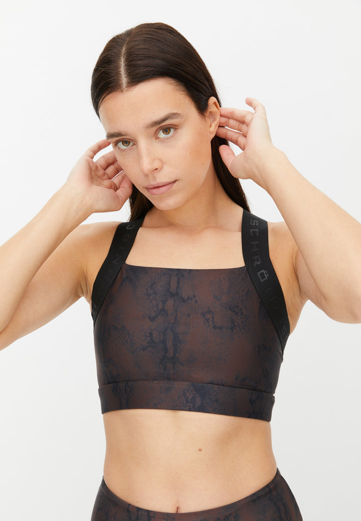 Kay Printed Sportsbra Brown Snake