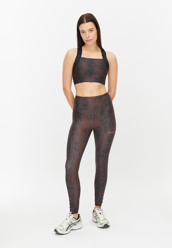 Kay Printed Sportsbra Brown Snake