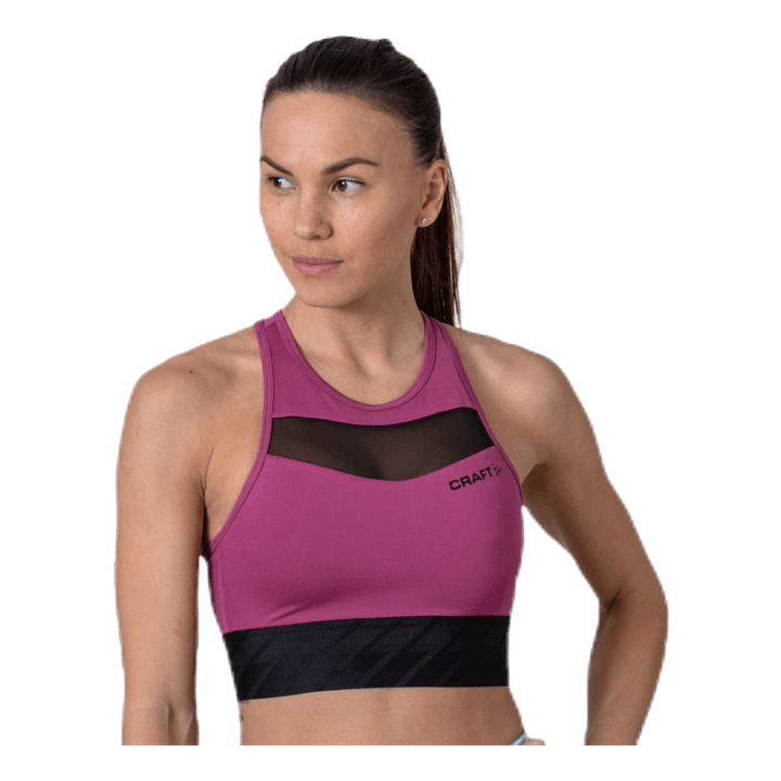 Charge Cropped Mesh Singlet Purple