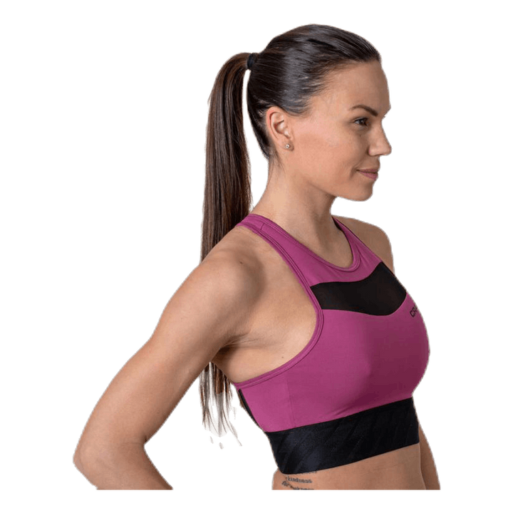 Charge Cropped Mesh Singlet Purple