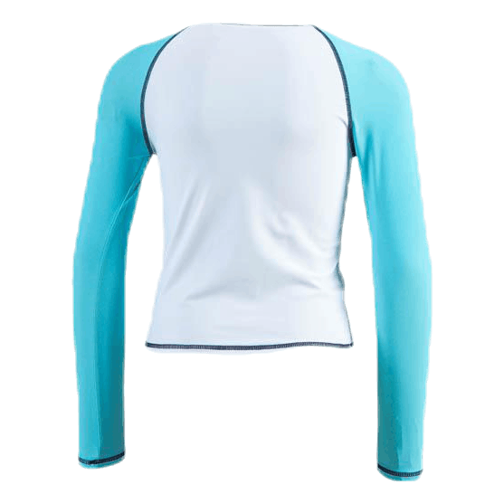 Jr UV Shirt LS Turquoise/White