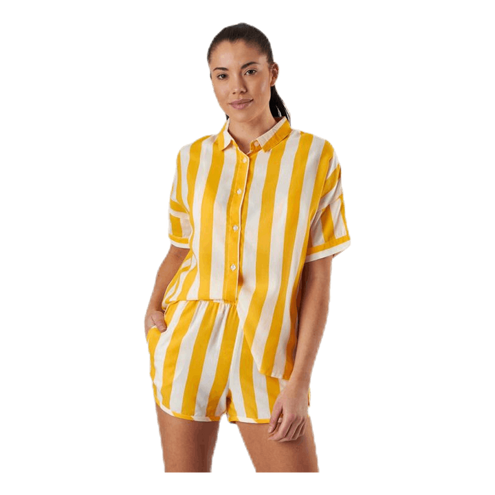 Shirt Short Sleeve Nibe Big Stripes Yellow