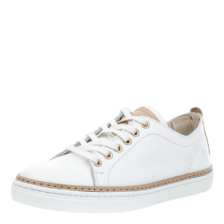 Silvermine Low Leather White