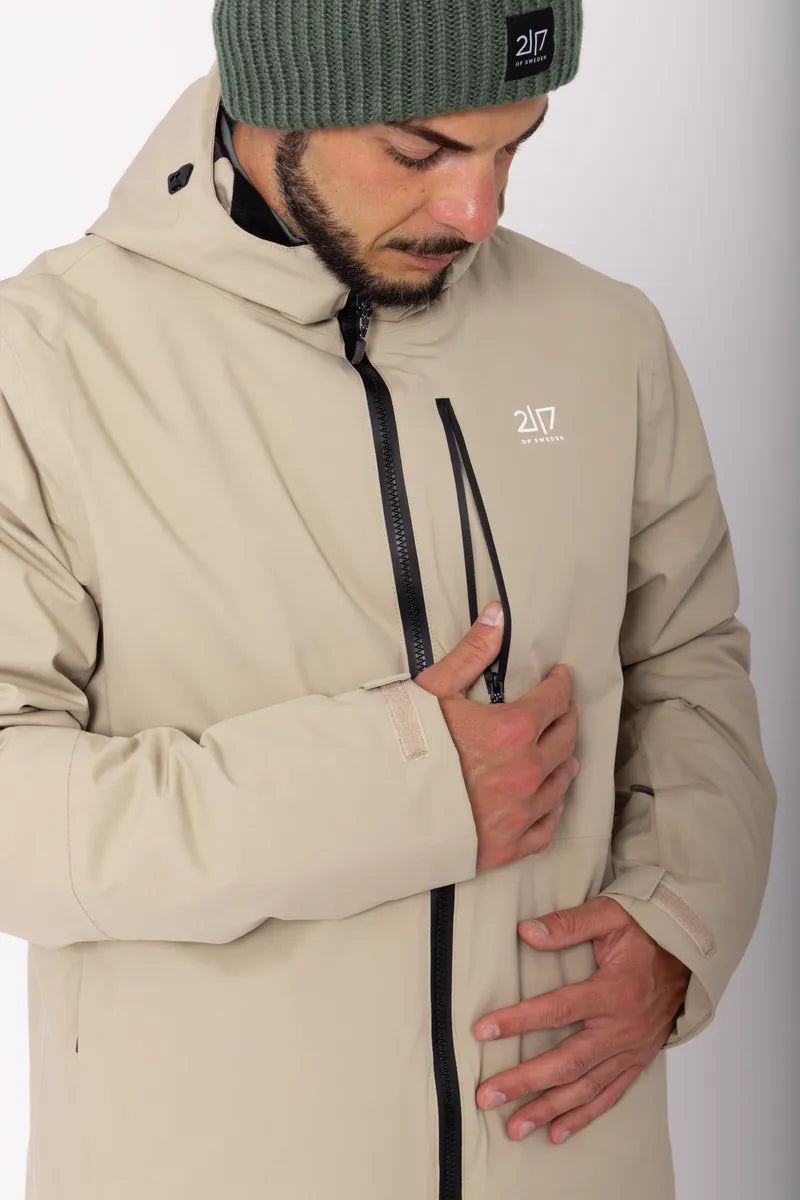 Men’S Light Padded Ski Jacket Kabo Sand