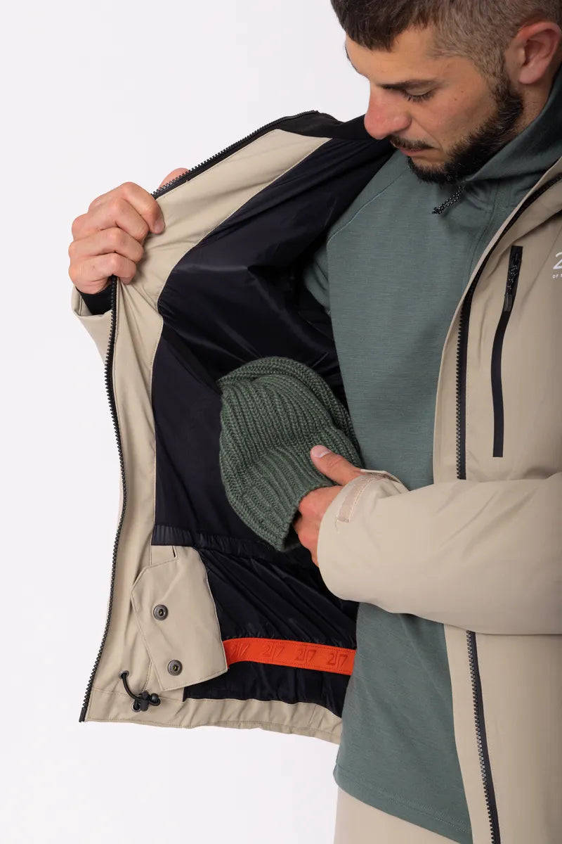 Men’S Light Padded Ski Jacket Kabo Sand