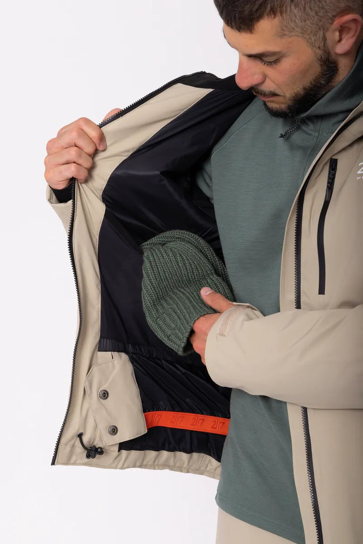 Men’S Light Padded Ski Jacket Kabo Sand