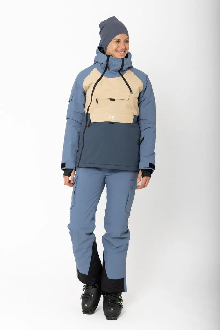 Women’S Light Padded Ski Jacket Nelkerim Dusty Blue