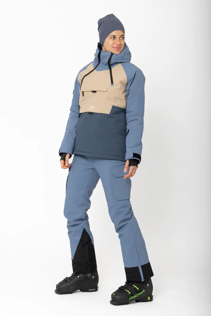 Women’S Light Padded Ski Jacket Nelkerim Dusty Blue