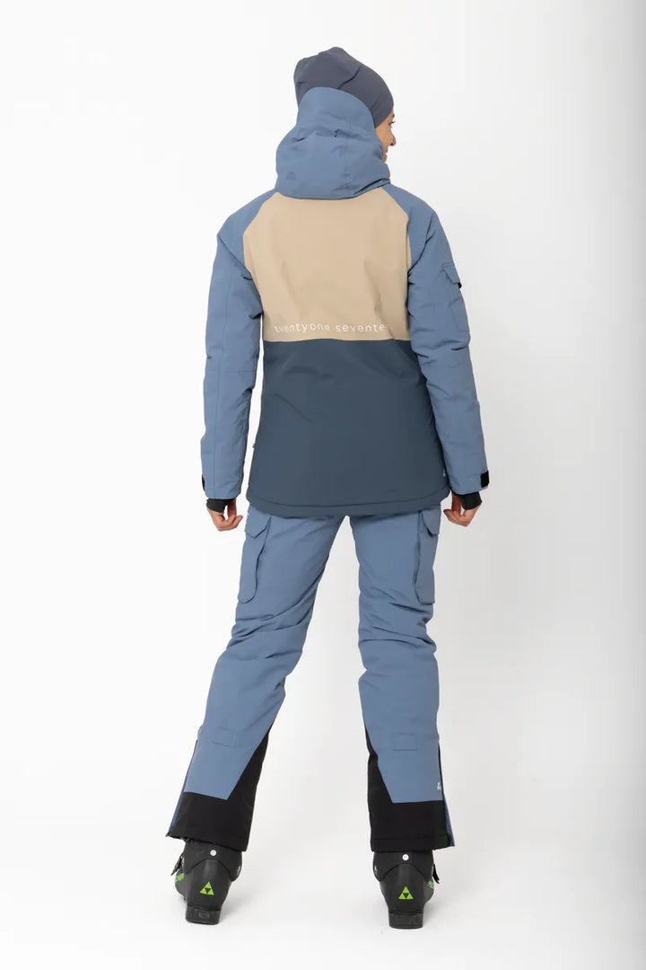 Women’S Light Padded Ski Jacket Nelkerim Dusty Blue