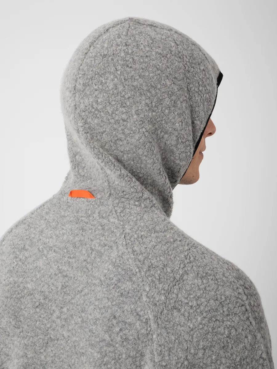 Skord Wool Pile Hoodie M Grey