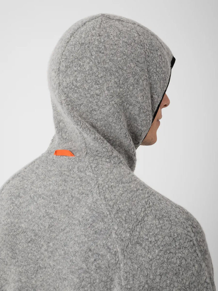 Skord Wool Pile Hoodie M Grey