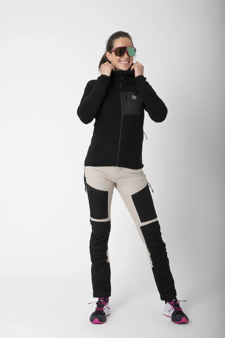 Skord Wool Pile Hoodie D Black