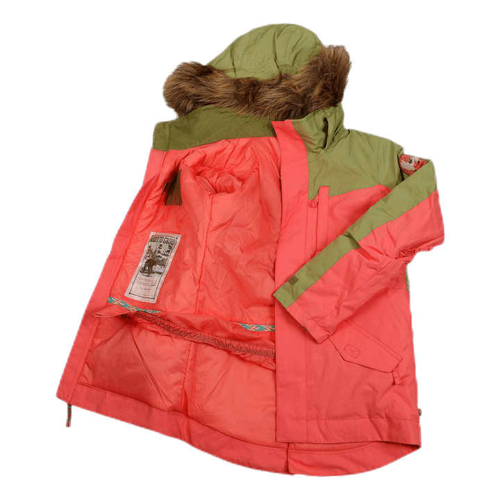 Girls Aubrey Parka Jacket Orange