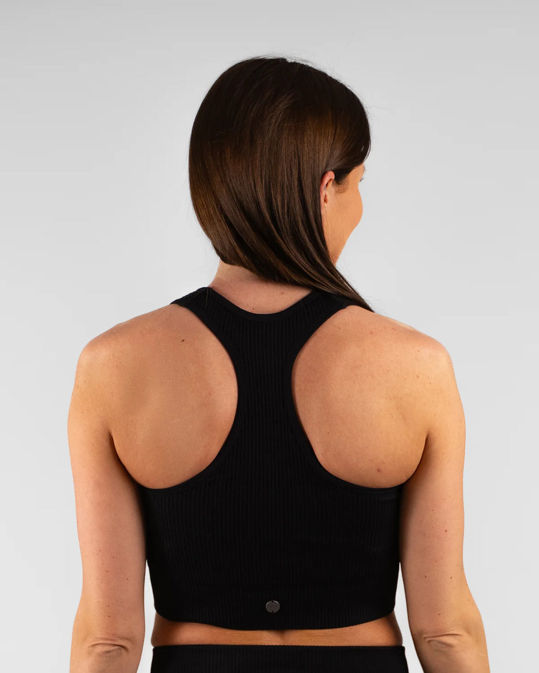 Ribbed Seamless Sport Bra Black