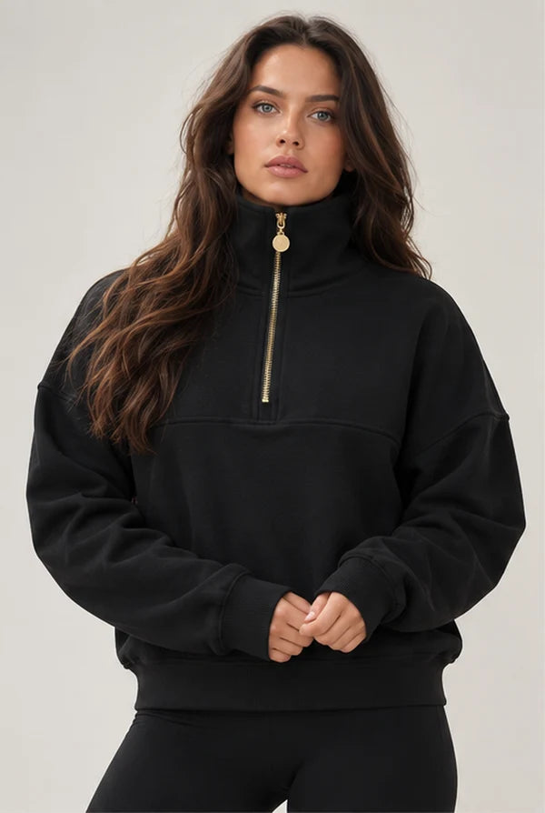 Edge Cozy Half Zip Sweater