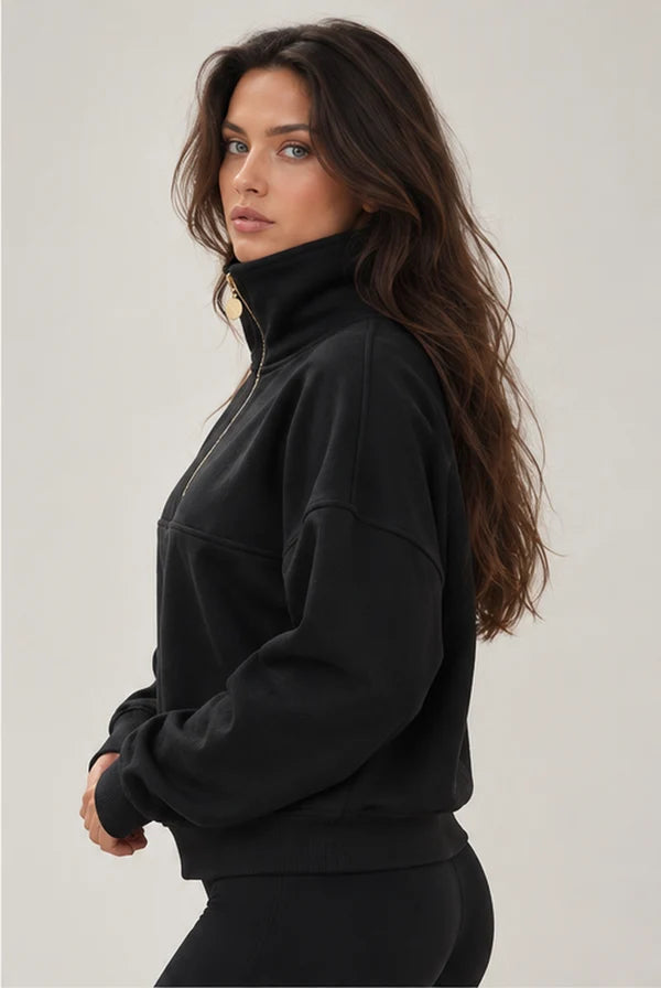 Edge Cozy Half Zip Sweater
