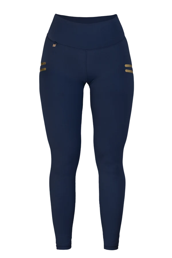 Edge Stripe Tights Navy