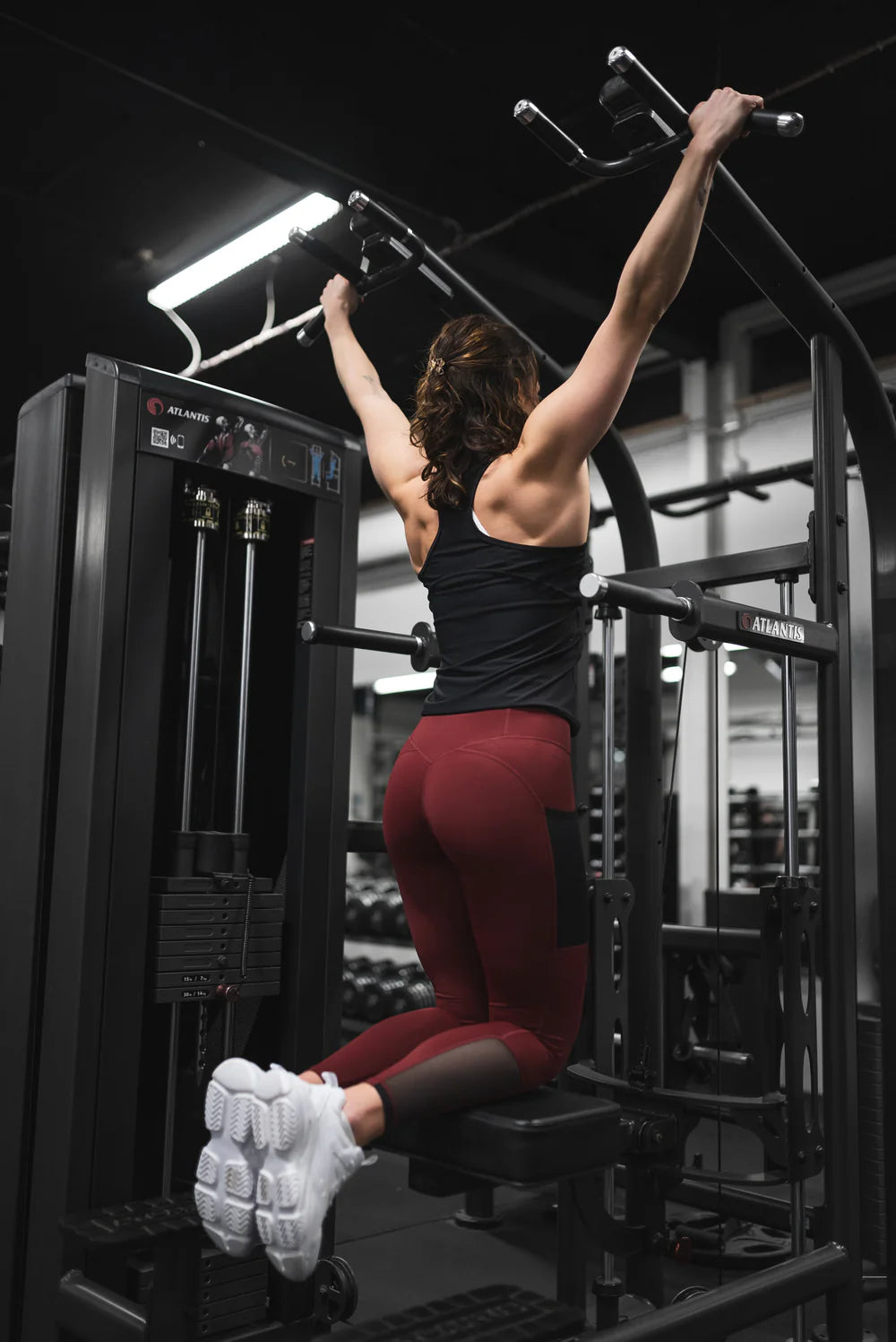 Mesh Pocket Leggings Dark Burgundy